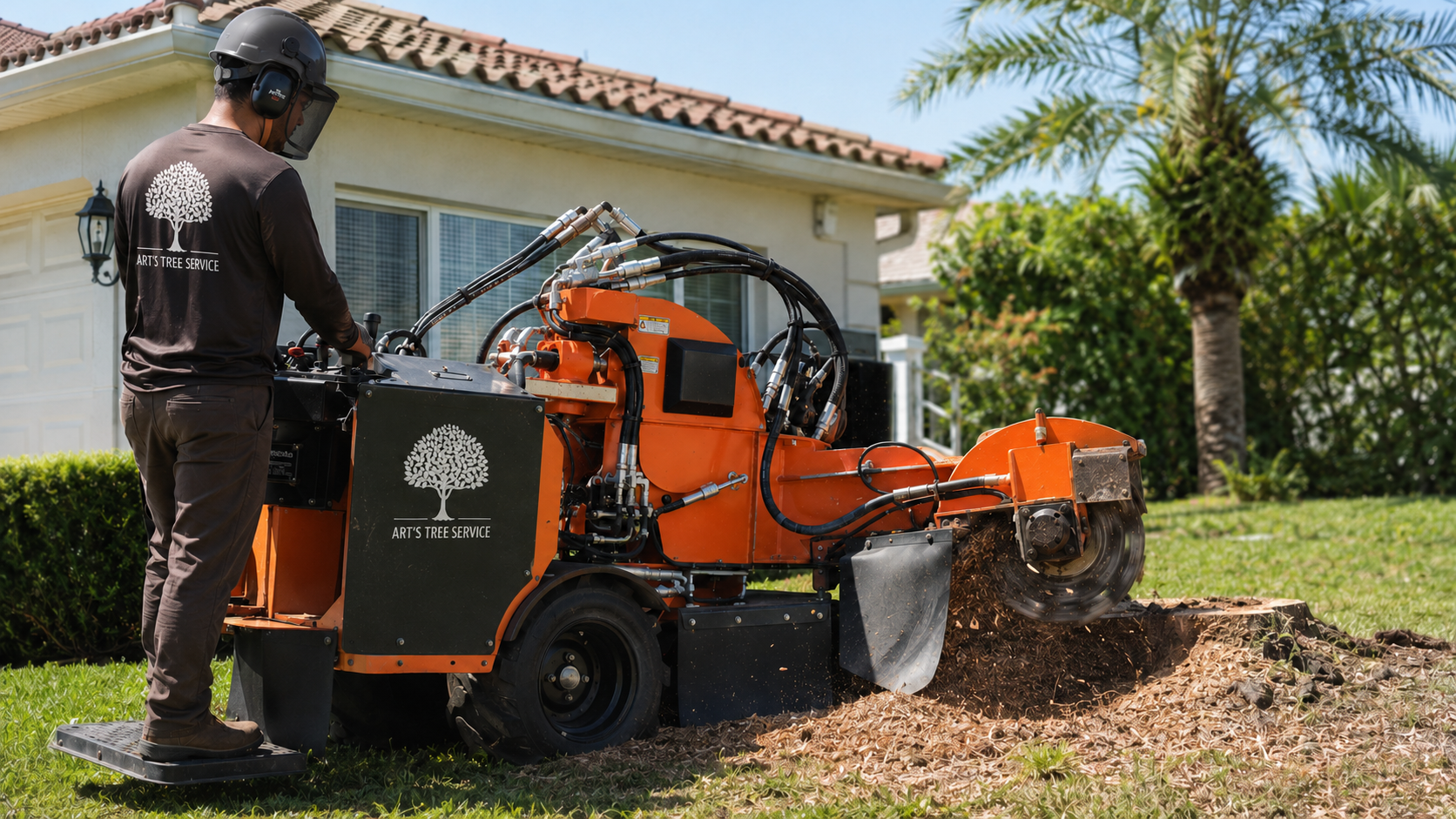 Stump grinding service in Sarasota Florida